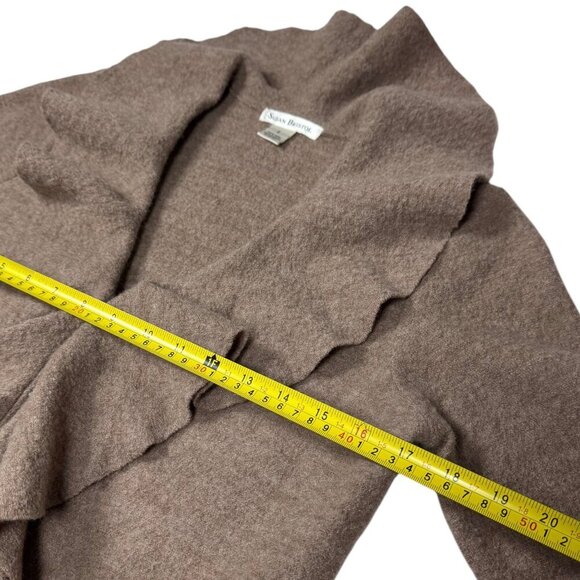 VTG SUSAN BRISTOL Boho Wool Cardigan Sz.S Ruffle Bell Sleeve Cottage Whimsical - Picture 4 of 9